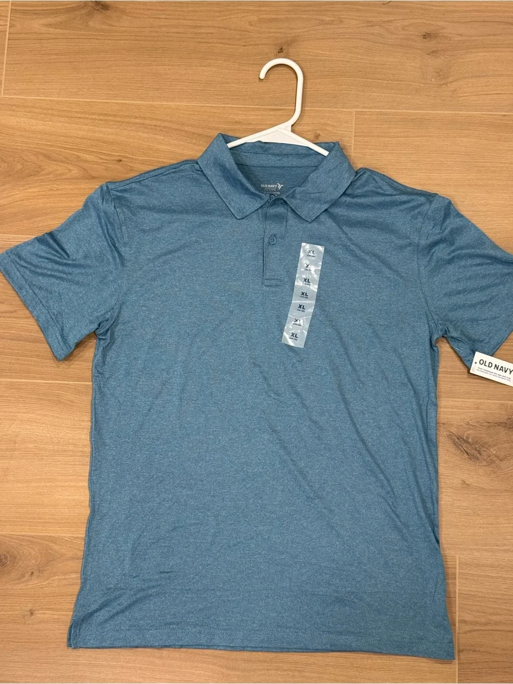 Old Navy Men's Heathered Teal Polo